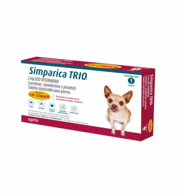 Simparica Trio 1.2-2.5kg x 1tab