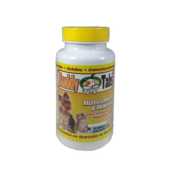 Buddy Tabs Multivitaminas y minerales x 60tabs (Perros y Gatos)